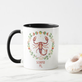 Scorpio zodiac boho watercolor Coffee Mug Mok