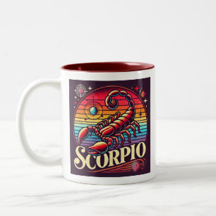 Scorpio Zodiac Café Mug Retro Design