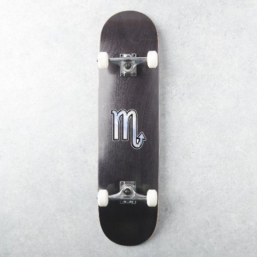 Scorpio Zodiac chrome als Sign black slang skin (Skateboard)