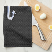 Scorpio Zodiac Chrome als symbool Zwarte slang Dec Theedoek (Quarter Fold)