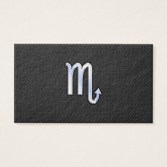 Scorpio Zodiac chrome comme Signe peau de serpent  (Devant)