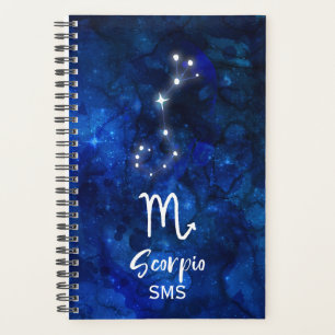 Scorpio Zodiac Constellation Bleu Galaxie Monogram