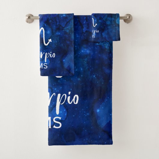 Scorpio Zodiac Constellation Bleu Galaxie Monogram (En situation)