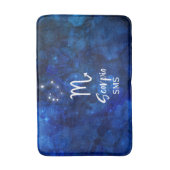 Scorpio Zodiac Constellation Blue Galaxy Monogram Badmat (Voorkant Verticaal)