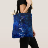 Scorpio Zodiac Constellation Blue Galaxy Monogram Draagtas (Dichtbij)