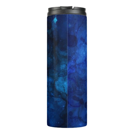 Scorpio Zodiac Constellation Blue Galaxy Monogram Thermosbeker (Achterkant)
