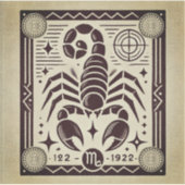 Scorpio Zodiac Custom-Cut Vinyl Sticker Rétro (Devant)