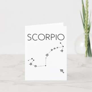 SCORPIO zodiac étoile constellation carte blanche