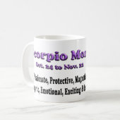 Scorpio Zodiac Fête des Mères Café Mug (Devant gauche)