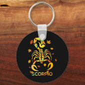 Scorpio Zodiac Herfst Scorpion Birthday Sleutelhanger (Voorkant)