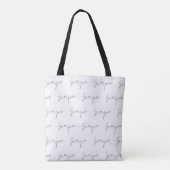 Scorpio Zodiac Minimalist Cursive Font Canvas tas (Achterkant)