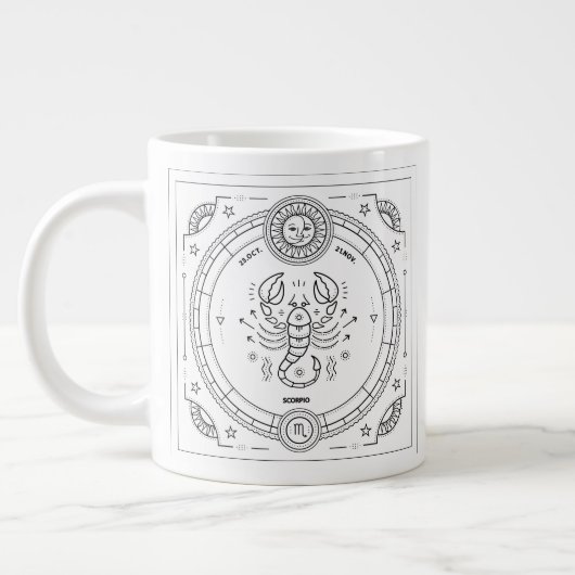 Scorpio Zodiac personnalisé Anniversaire Mug (Gauche)