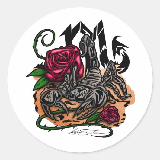 Scorpio - Zodiac  Ronde Sticker (Voorkant)