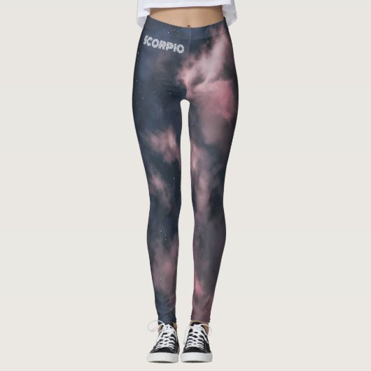Scorpio Zodiac Roze Leggings (Voorkant)