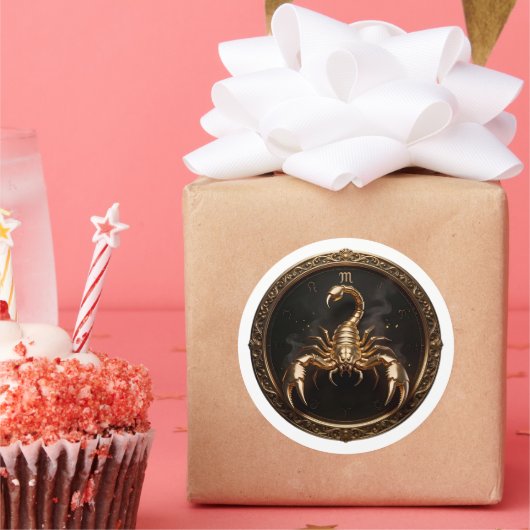 Scorpio Zodiac Scorpion Ronde Sticker (Feest)