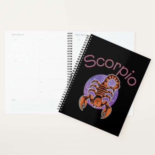 Scorpio Zodiac Sign Calendar Planner (Devant avec enveloppe)