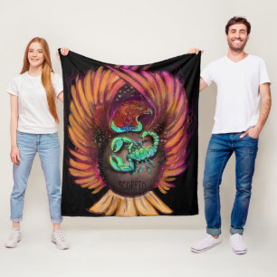 Scorpio Zodiac Sign Fleece Blanket Deken