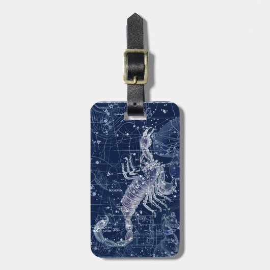 Scorpio Zodiac Sign Illustratie Bagagelabel (Voorkant verticaal)