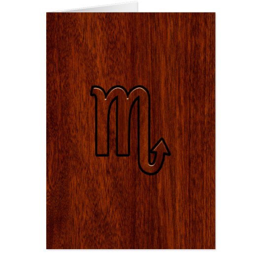 Scorpio Zodiac Sign in Mahogany Style (Voorkant)