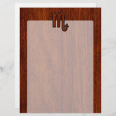 Scorpio Zodiac Sign in Mahogany Style Decor (Voorkant / Achterkant)