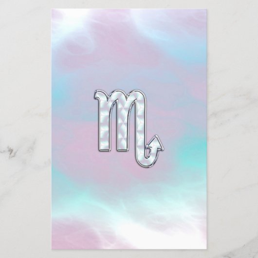 Scorpio Zodiac Sign in Moeder van Parelstijl Flyer (Voorkant)