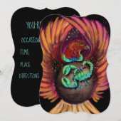 Scorpio Zodiac Sign Invitation Kaart (Voorkant / Achterkant)