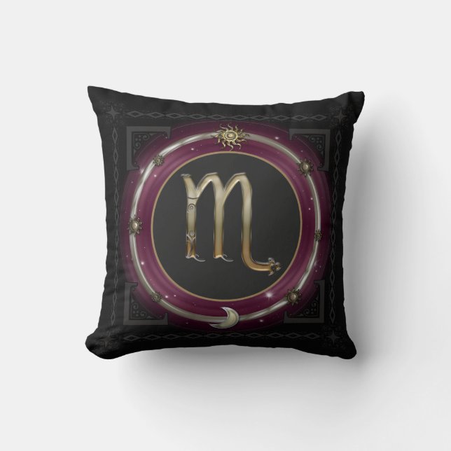Scorpio Zodiac Sign Kussen (Voorkant)