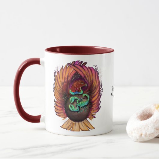 Scorpio Zodiac Sign Mug (Avec donut)