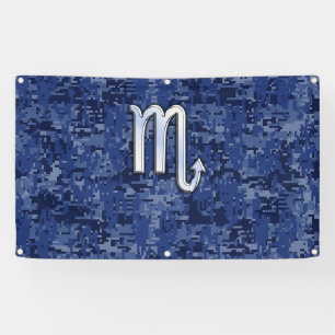 Scorpio Zodiac Sign on Navy Blue Camo Spandoek