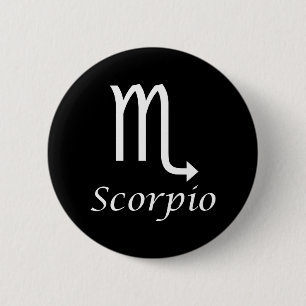 "Scorpio" Zodiac Sign Ronde Button 5,7 Cm