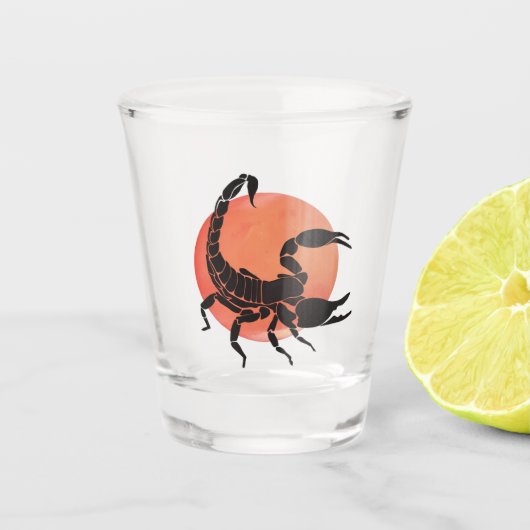 Scorpio Zodiac Sign Shot Glas (Voorkant)