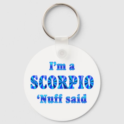 Scorpio Zodiac Sign Sleutelhanger (Voorkant)