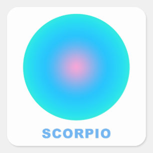 Scorpio Zodiac Sign Stylish Gradient Vierkante Sticker