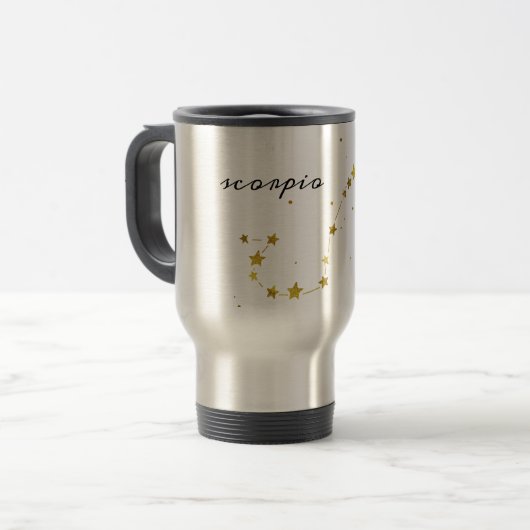 Scorpio Zodiac Sign Travel Koffiebeker Reisbeker (Voorkant links)
