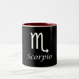 "Scorpio" Zodiac Sign Tweekleurige Koffiemok