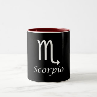 "Scorpio" Zodiac Sign Tweekleurige Koffiemok