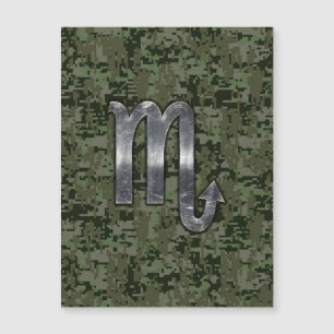 Scorpio Zodiac Sign Woodland Green Digital Camo