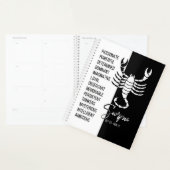 Scorpio Zodiac Sign., zwart-wit Planner (Display)