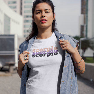 Scorpio Zodiac Sign | Zwarte-stroomkleur T-shirt