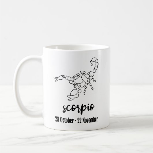 Scorpio, Zodiac Signs Koffiemok (Links)
