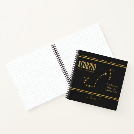 Scorpio Zodiac Star Sign Carnet (Intérieur)