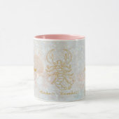 Scorpio Zodiac Star Sign Galaxy Monogram Glitter Mok (Midden)