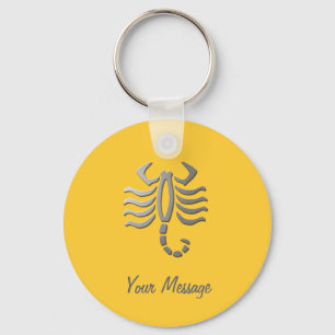 Scorpio Zodiac Star Sign Silver Keyring Sleutelhanger