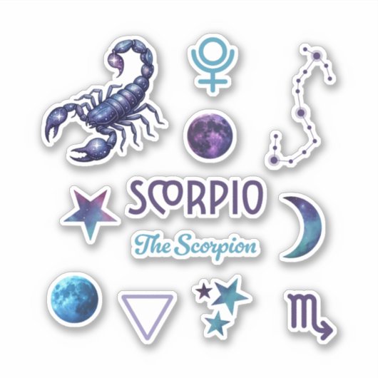 Scorpio Zodiac Sticker Collection (Devant)
