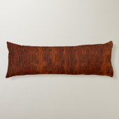 Scorpio Zodiac Symbol in Mahogany Style Lichaamskussen (Voorkant)