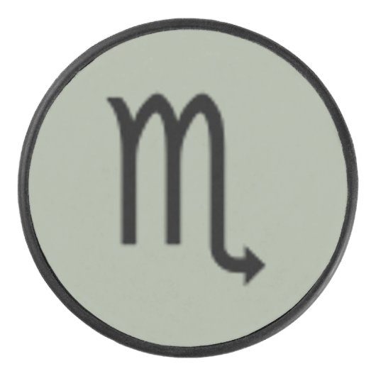 Scorpio Zodiac Symbol Standard van Kenneth Yoncich Hockey Puck (Voorkant)