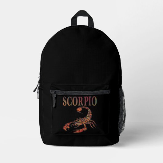Scorpio Zodiac Symbool Bedrukte Rugzak (Voorkant)