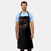 Scorpio Zodiac Symbool Black Apron Schort (Gedragen)