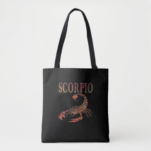 Scorpio Zodiac Symbool Black Schouder Canvas tas (Voorkant)