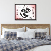 Scorpio Zodiac Symbool Canvas Afdruk (Insitu (Slaapkamer))